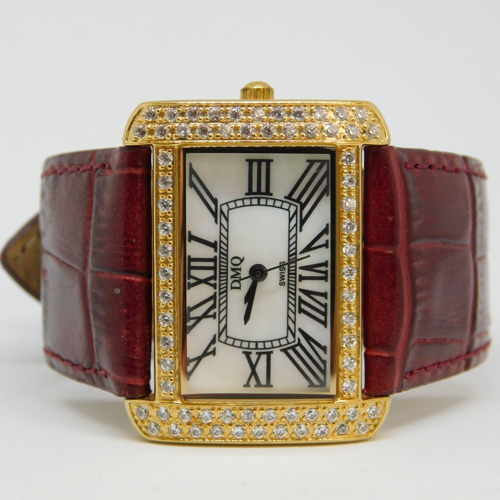 DMQ Swiss B4197 Genuine Leather Quartz Analog Women’s Watch New Battery