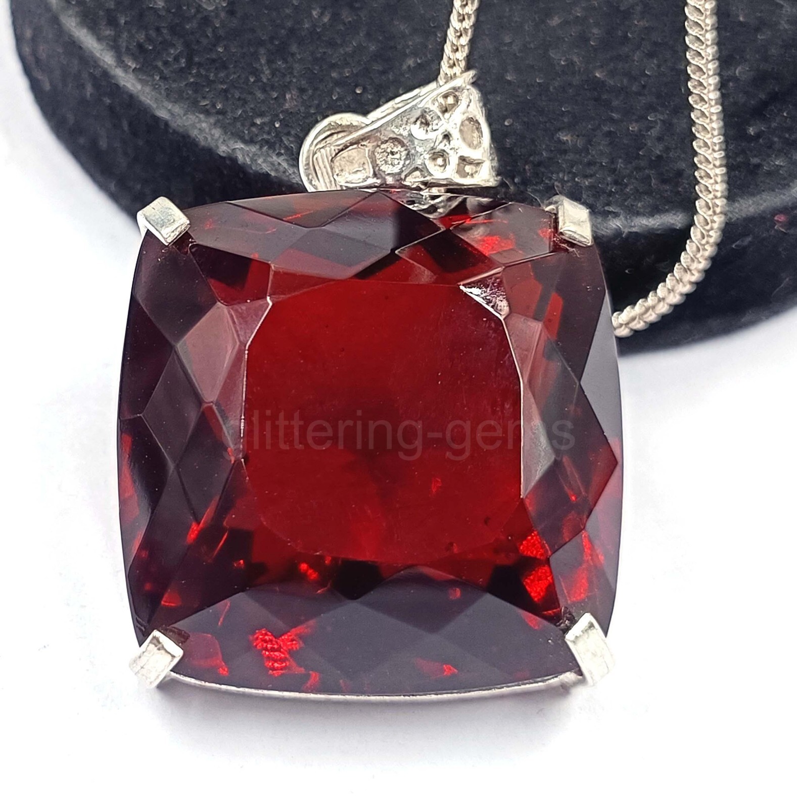 128.80 Ct Natural Red Ruby Pendant Cushion Cut IGL Certified Loose Gemstone 5MST