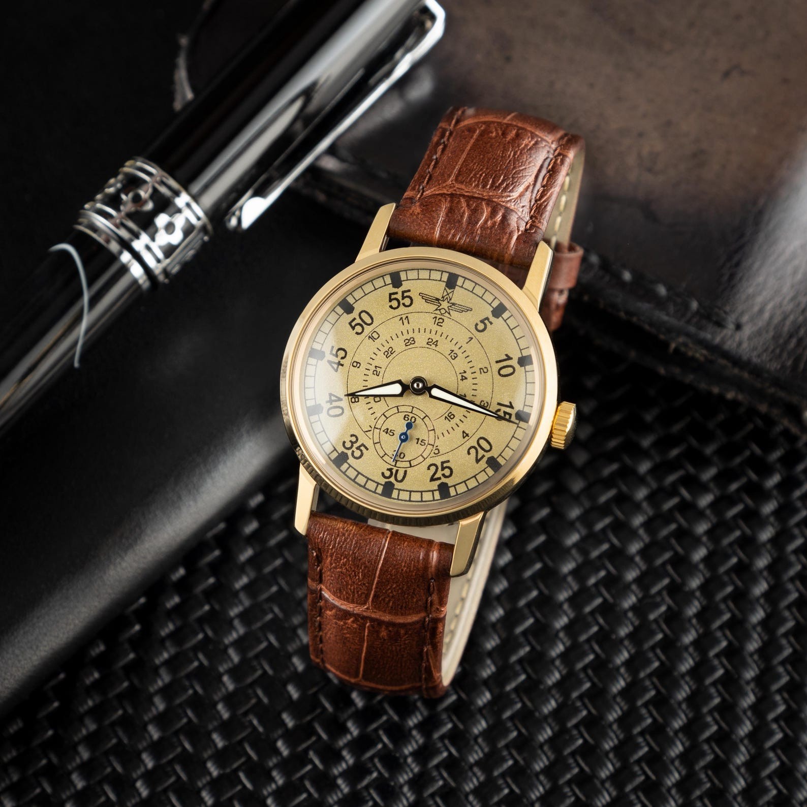 Vintage soviet Aviation Wristwatch Pobeda 1980s – Rare Collectible