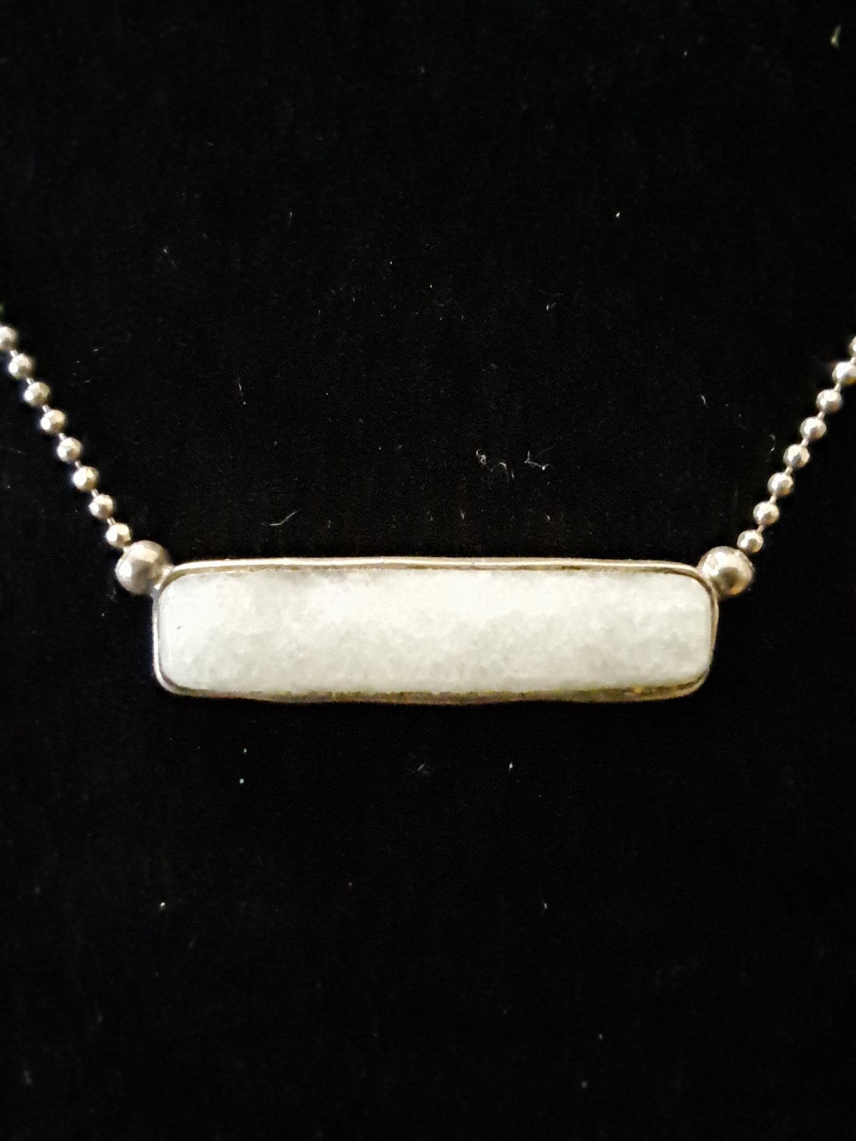 Silpada Sterling Silver Quartz Bar Necklace