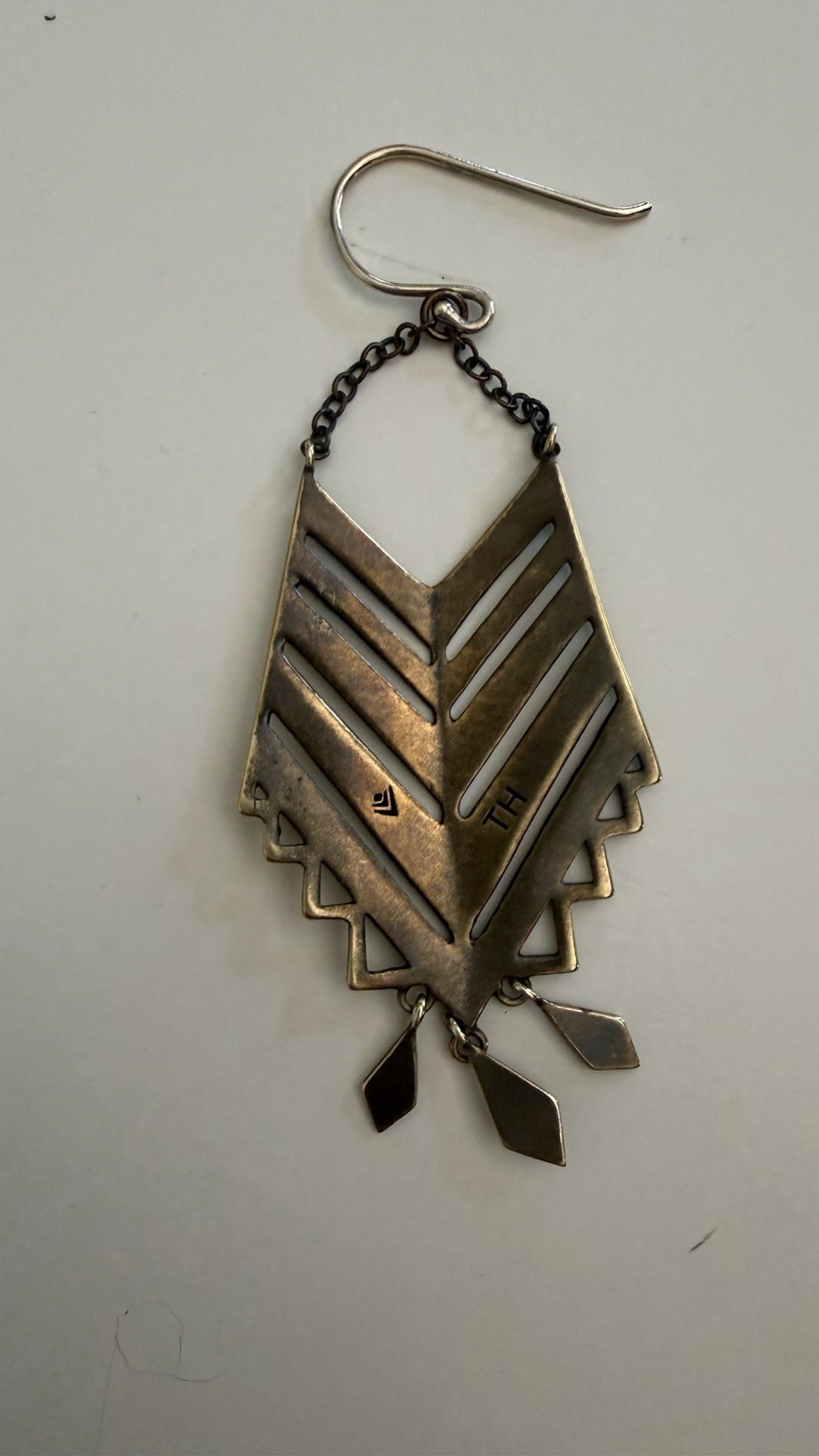 Silpada brass geometric earings