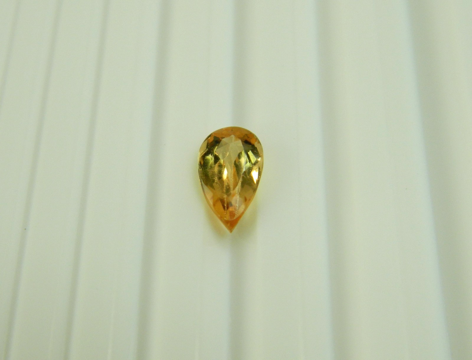 Imperial Topaz 0.99 Ct Clarity VVS Pear Cut Natural Golden Brazil I217