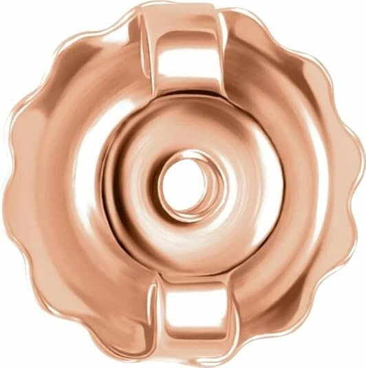 10K 14K 18K Gold Platinum or Silver Threaded Earring Back