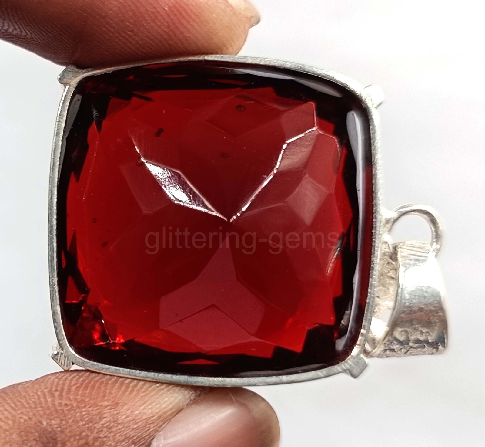 128.80 Ct Natural Red Ruby Pendant Cushion Cut IGL Certified Loose Gemstone 5MST