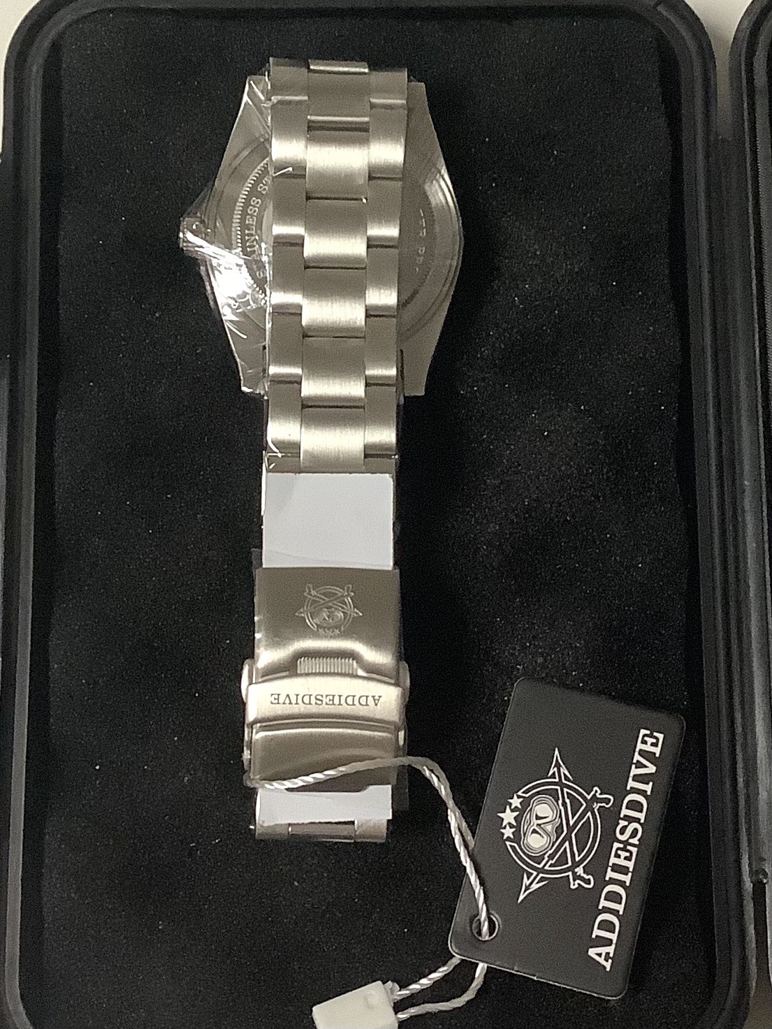 NEW 39MM ADDIESDIVE AD2501 DIVING WATCH * BLUE DIAL * USA * FREE SHIPPING