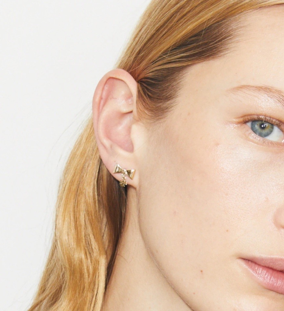 Tory Burch CURIOSITY BOW EARRINGS in Tory Gold Tone NWT