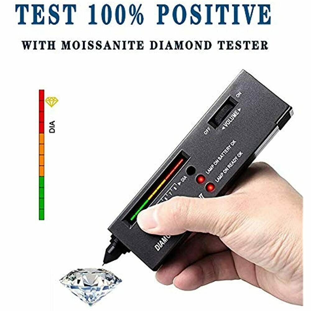 Real Moissanite Bezel Stud Earrings 925 Silver Mens Ladies Pass Tester