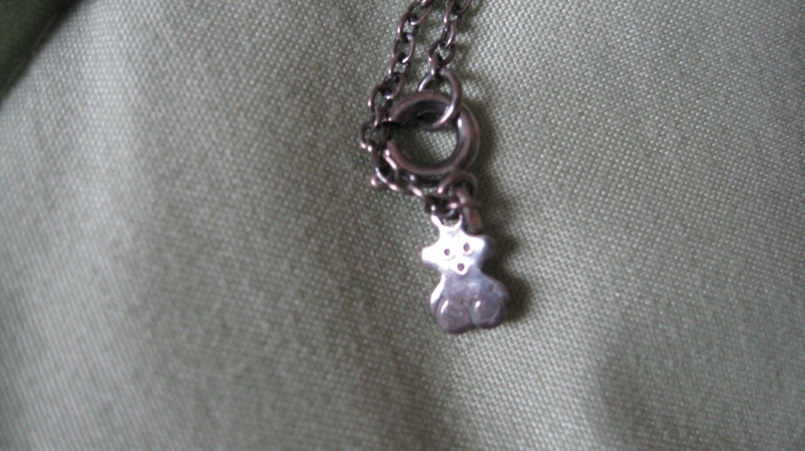 TOUS Oxidaize Sterling Silver Logo Necklace 17″ with 1 1/8″ Pendant
