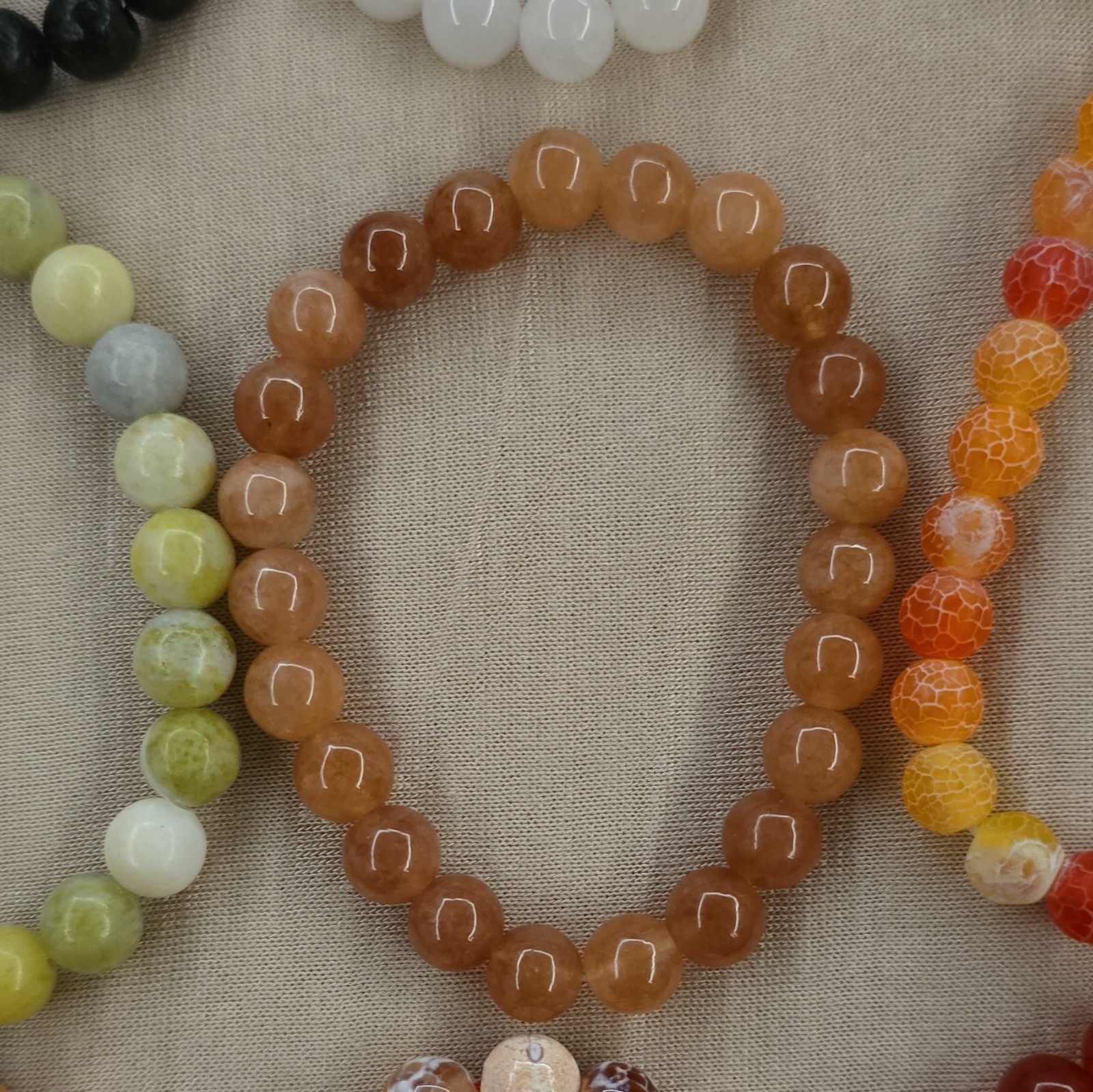 stone beaded bracelets, gemstone, crystal, Multicolor, Unisex Adults