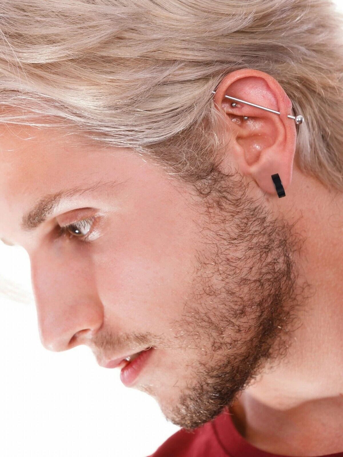 Non-Piercing Fake Ear Stud Cuff Hoop Earrings Stainless Steel Men Women