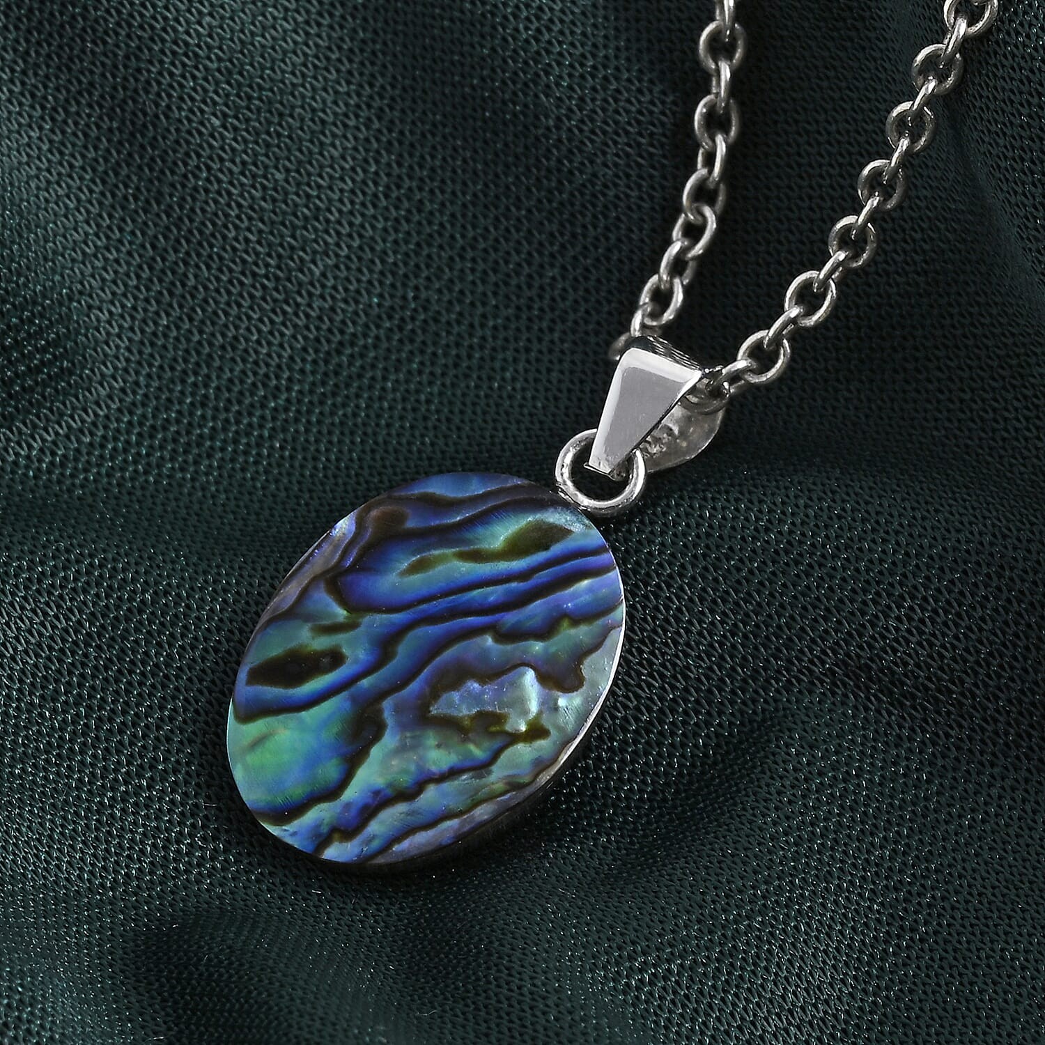 Abalone Shell Pendant without Chain in Sterling Silver