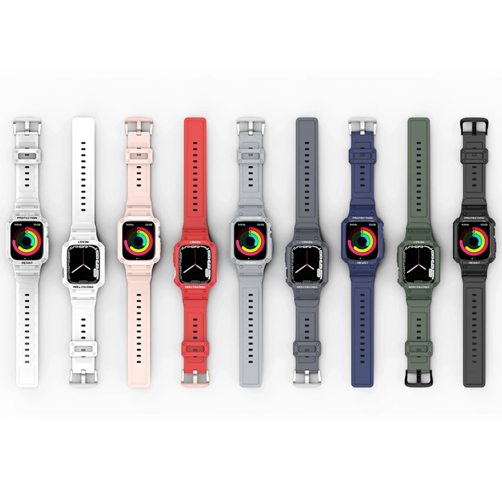 Rugged Apple Watch Band Bumper Case Cover Strap Iwatch SE 9 8 7 6 5 4 3 2