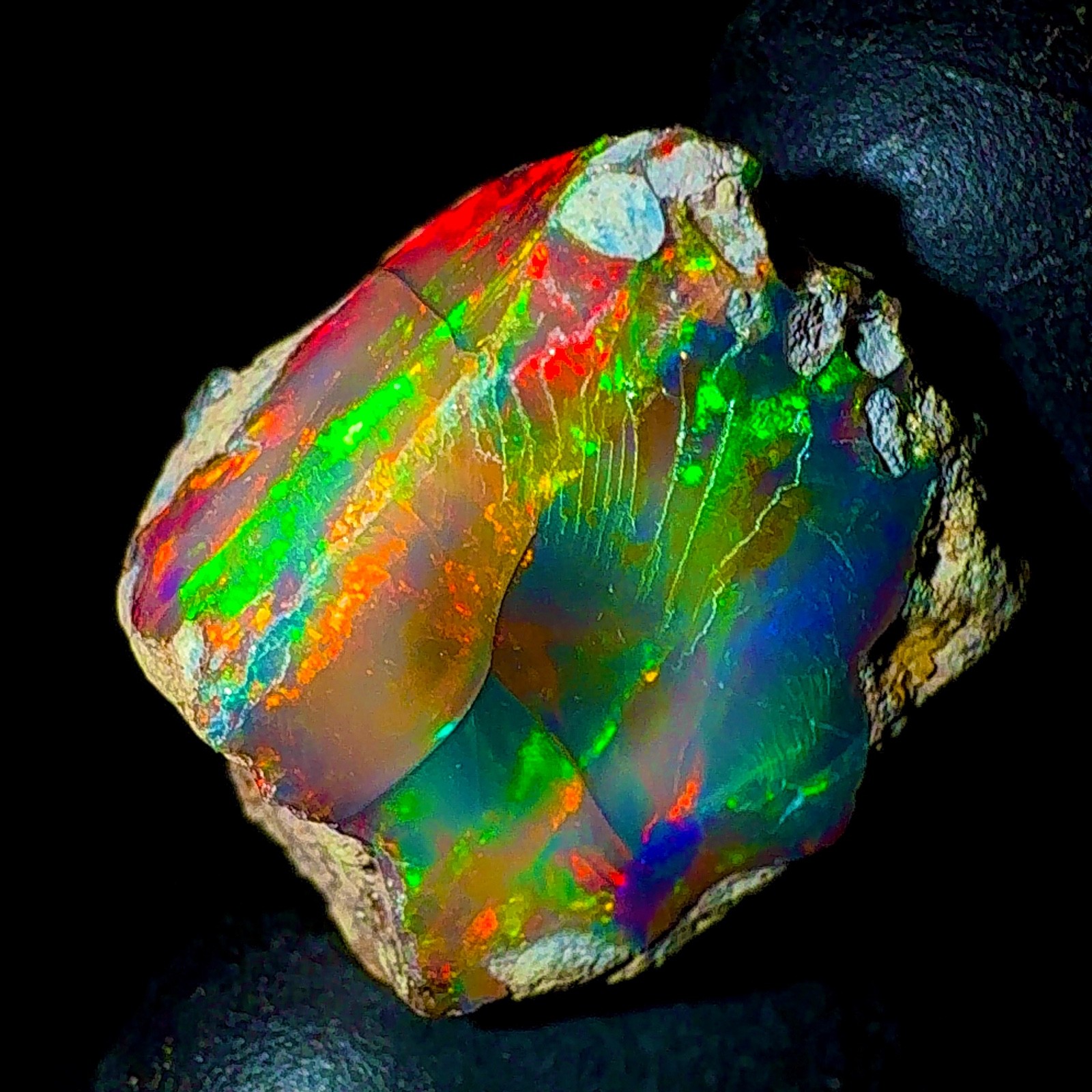 10 Ct Black dry Opal Rough, Cut Grade Fire Opal Rough, Ethiopian Multi Fire Opal