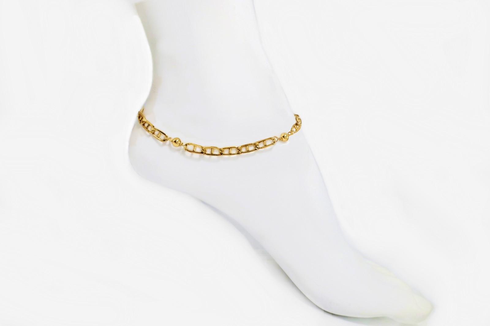 Solid long mariner chain Anklet brac. Real 1/20 – 14K Gold Filled