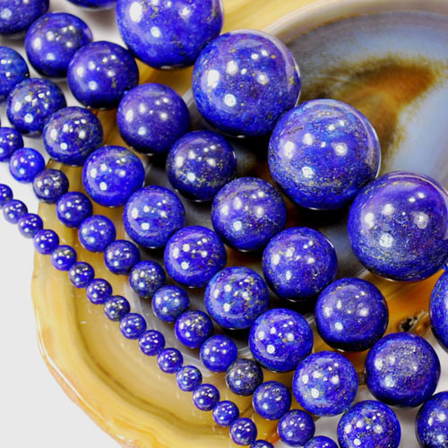 Gemstone Blue Lapis Lazuli Round Loose Beads 15″ strand 3 4 6mm 8mm 10mm 12 14