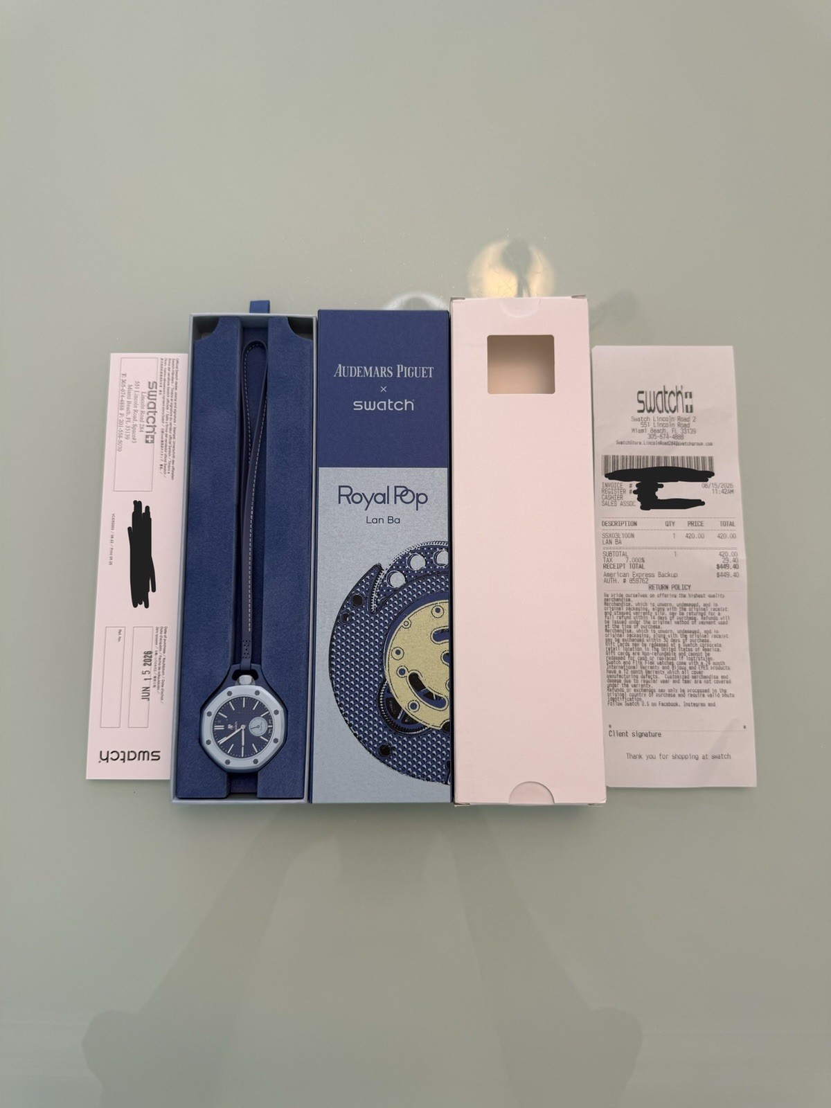 Audemars Piguet (AP) x Swatch Royal Pop Blue Lan Ba (Brand New With Receipt)