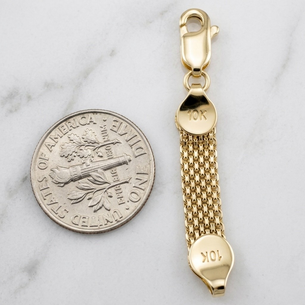 1.75″ Bismark Extender Bracelet Necklace Chain Extension Real 10K Yellow Gold