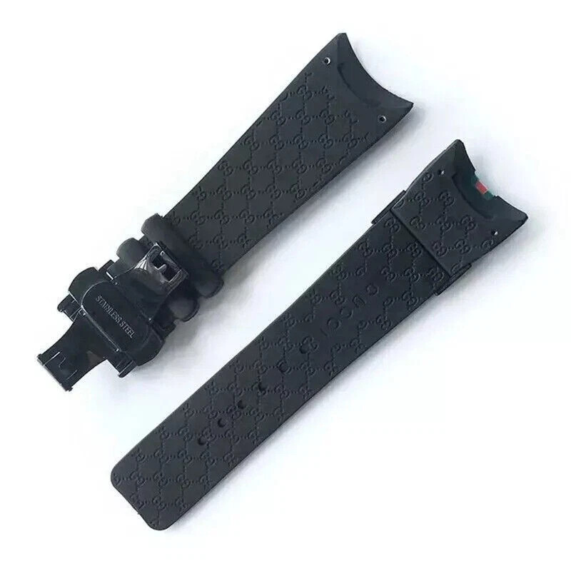 26MM Rubber replacement Watch Strap For I-Gucci Digital Men’s Watch YA114207