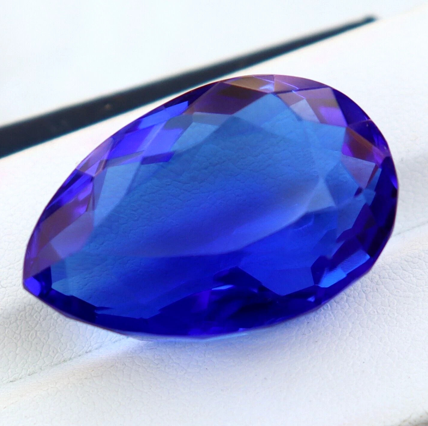 GIE Certified 80.75 Ct Exquisite Natural Blue Topaz Loose Pear Cut Gemstone