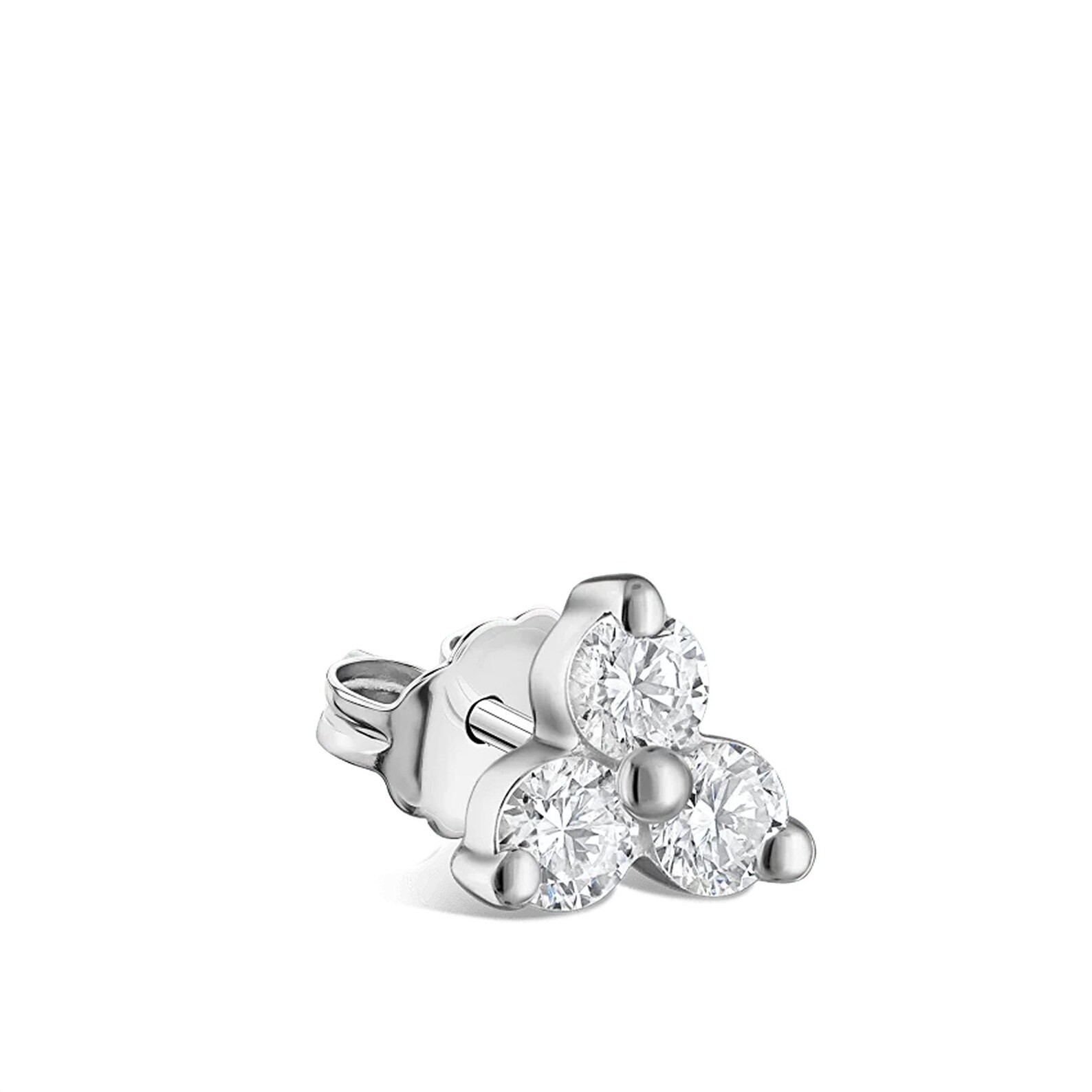 925 Sterling Silver Trinity Moissanite Helix Conch Cartilage Stud