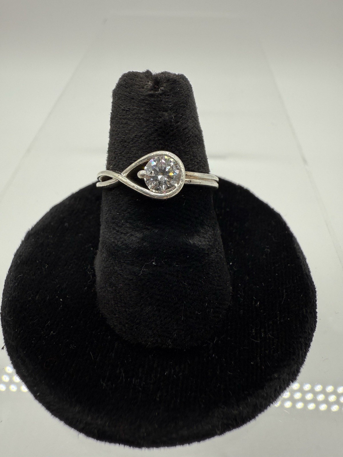 Pandora .50ctw Lab created Diamond Ring .925 Silver