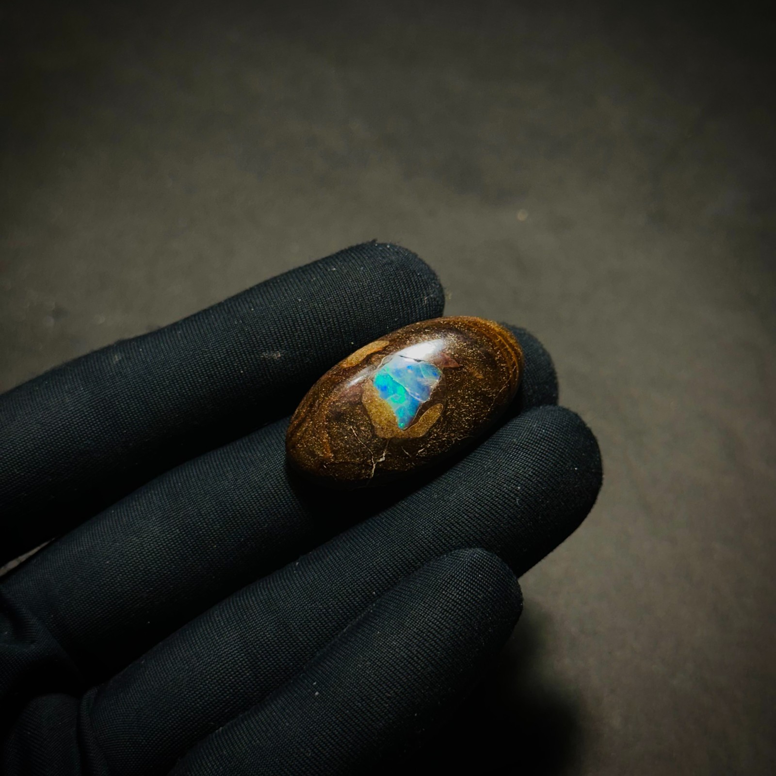 40Ct, Earth-Mined Australian Boulder Opal, Hand Polished Opal Cabochon, 36x20x9