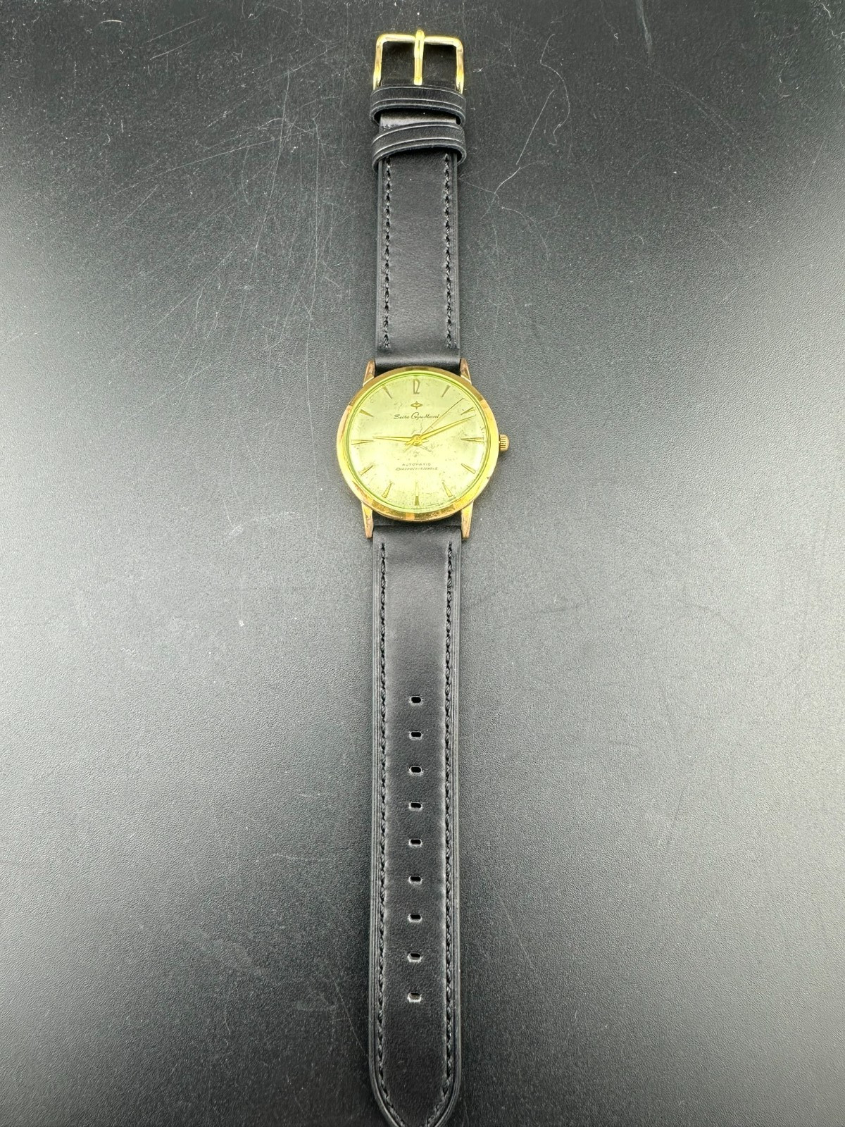 1960 Seiko Gyro Marvel Men’s Automatic Gold Plated Silver Dial 35mm Watch J14051