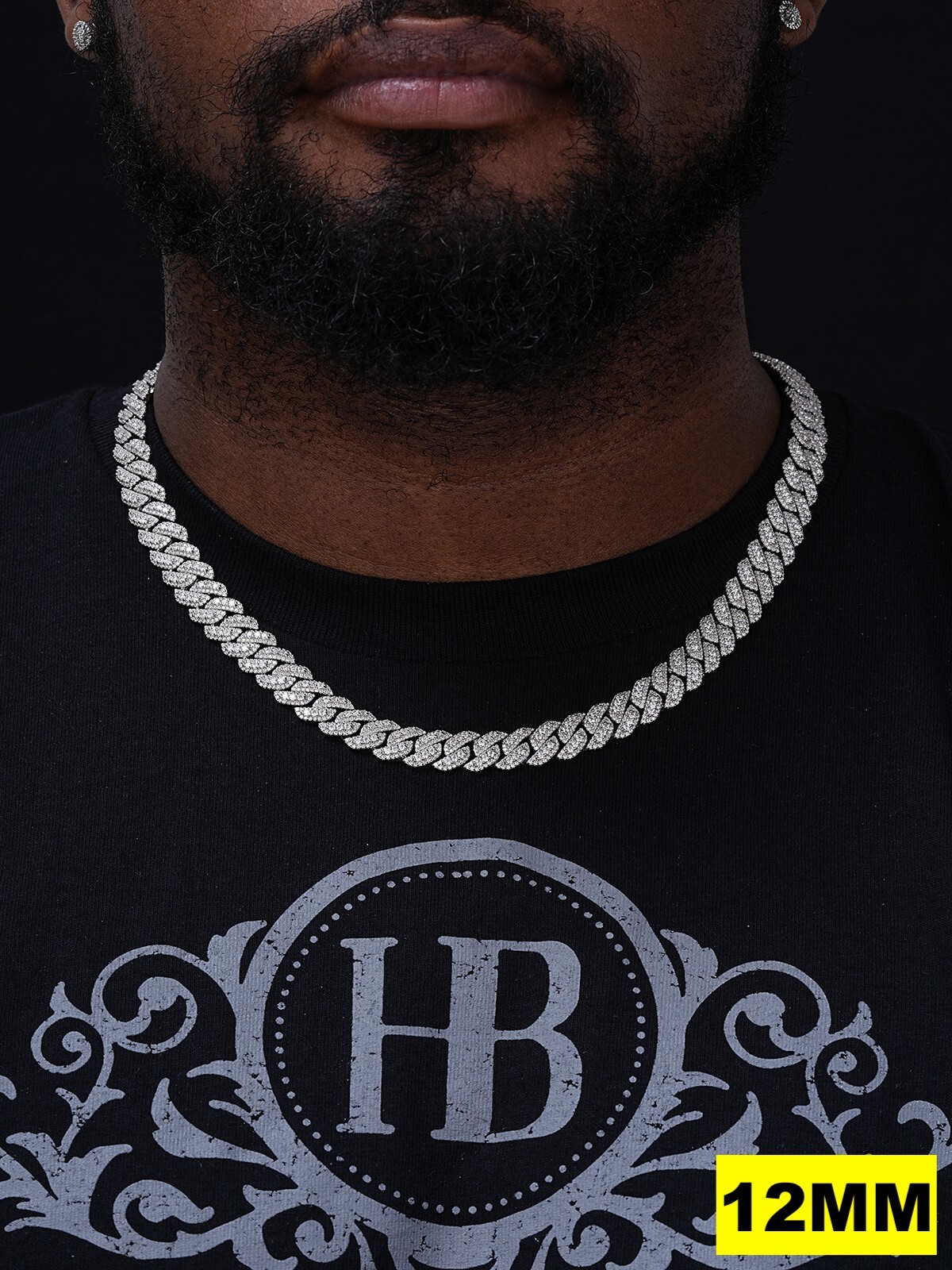 MOISSANITE Real Miami Cuban Link Chain Iced Hip Hop 925 Silver Necklace 16″-30″