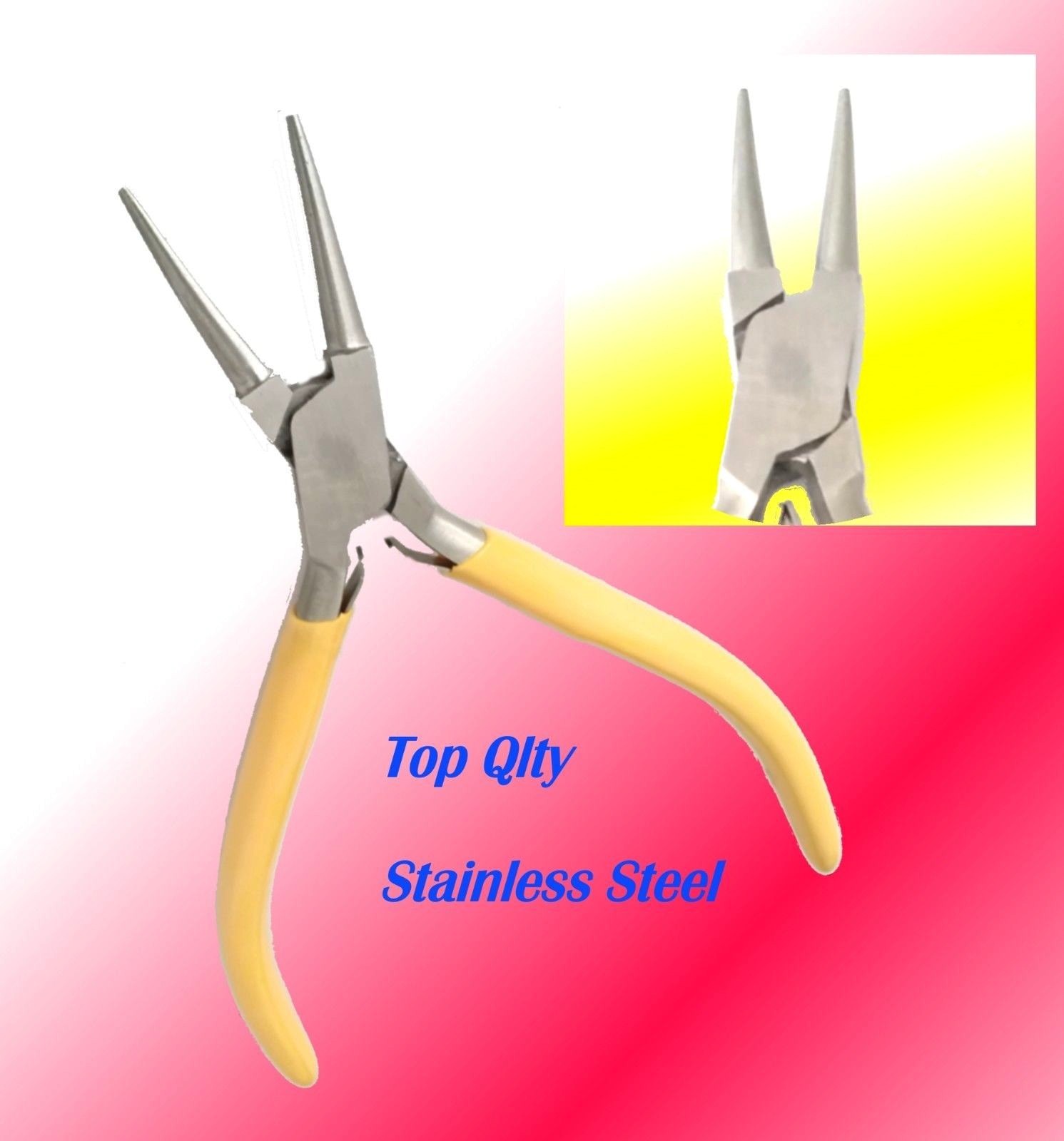 Precision 4 1/2″ Plier Round Nose S.Steel Spring Jewelry Electronics Beading