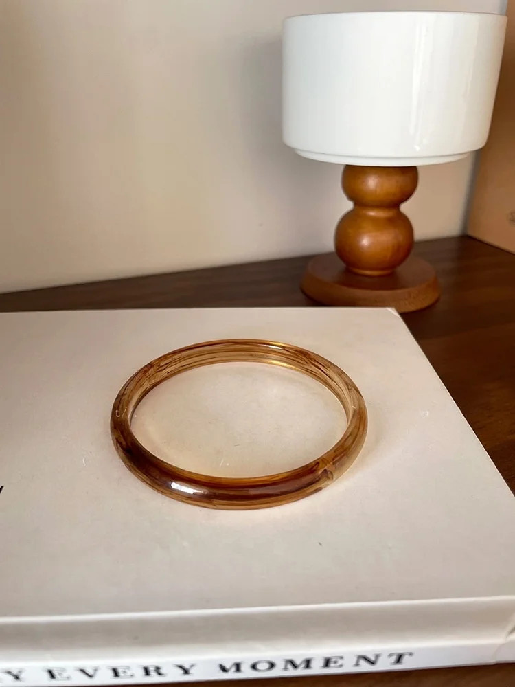 Wide Acrylic Bracelet Open Bangle Irregular Resin Vintage Chunky Women Jewelry