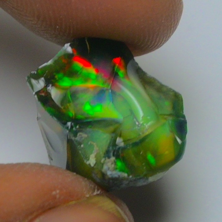 Blue Opal Rough 6.80 Carats, Smoked Ethiopian Welo Opal Rough, Fire Opal Raw