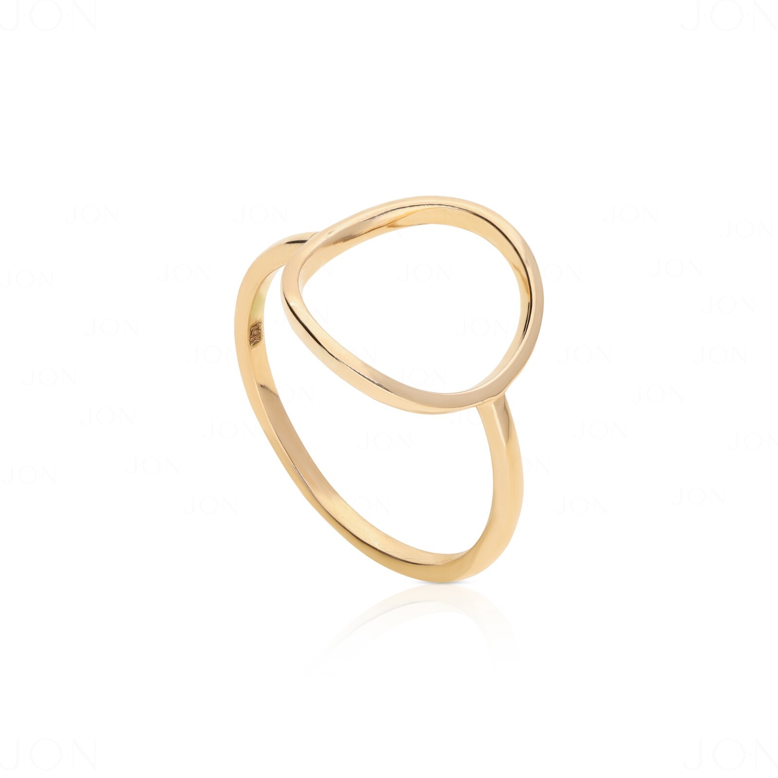 14k Gold Solid Gold – 1.3 mm Thick Open Circle Ring Size -3 to 8 US