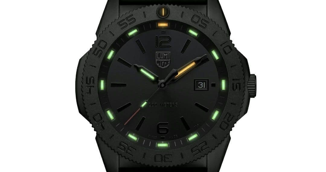 LUMINOX Ref.3121 Blackout Pacific Diver 3120 Quartz 44mm Black SS