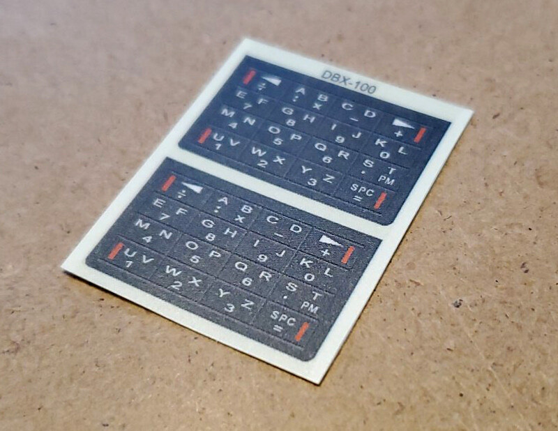 2x new DECALs for CASIO DBX-100 New MATT polyester laminated selfAdhesive