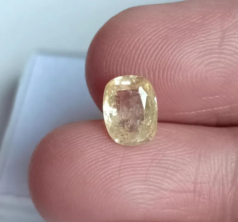 Sri Lanka Yellow Color Sapphire Natural Gemstone for Statement Jewelry 1.83 Ct