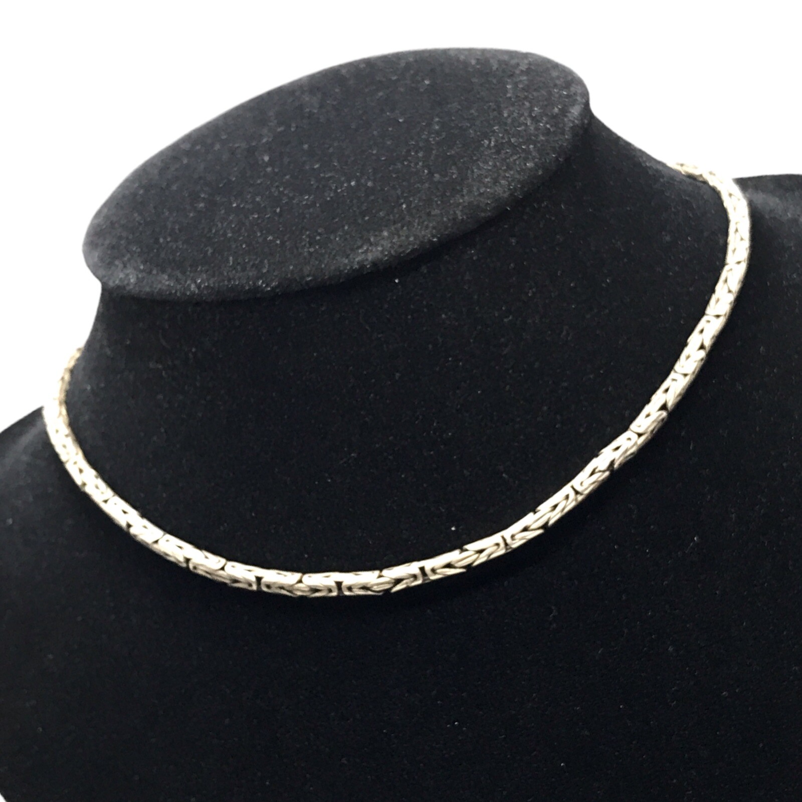 Vintage sterling silver byzantine necklace 28.5 Grams 15.5”