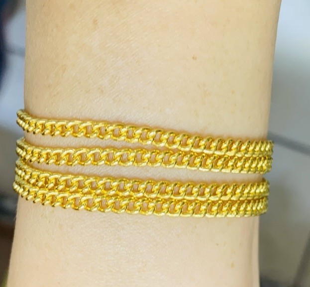 24K Solid Yellow Gold Handmade Miami Link Necklace 31.38Grams28+ Inches(1.7x3mm)