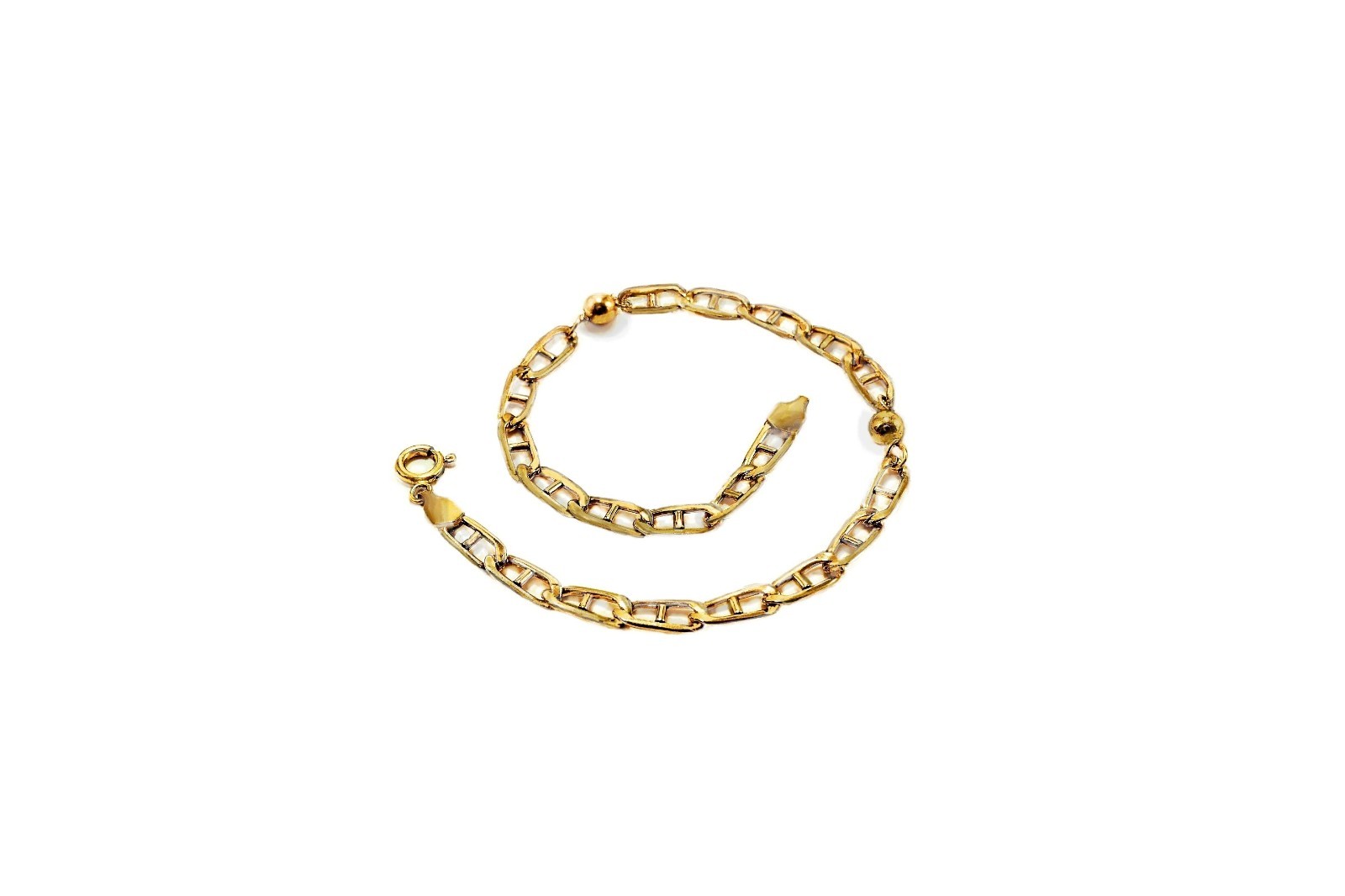 Solid long mariner chain Anklet brac. Real 1/20 – 14K Gold Filled