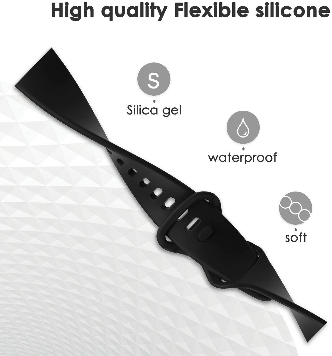 Silicone Strap Wristband Replacement Watch Band For Fitbit Versa 3/4 Sense 2
