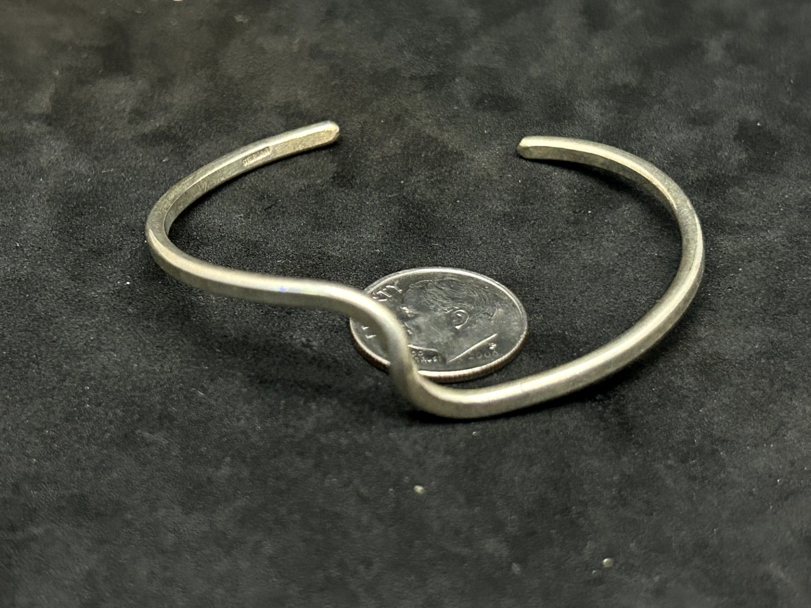 925 Sterling Wave Cuff Bracelet 6.5in – 7.58g
