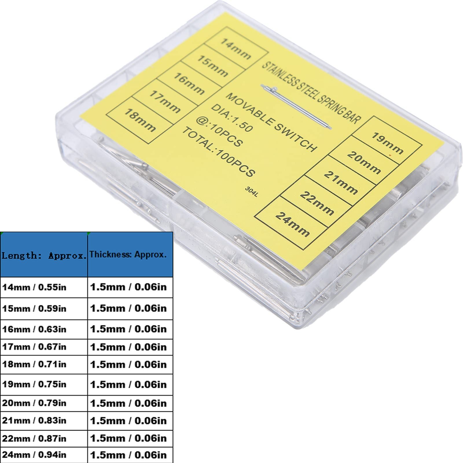 Quick Release Spring Bars Pins for Watch Repair – Strap Link Pins Accessories