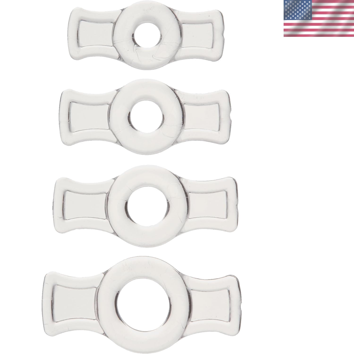 Easy-Adjust Clear C-Ring Set by TitanMen – For Firmer, Longer Lasting Erections