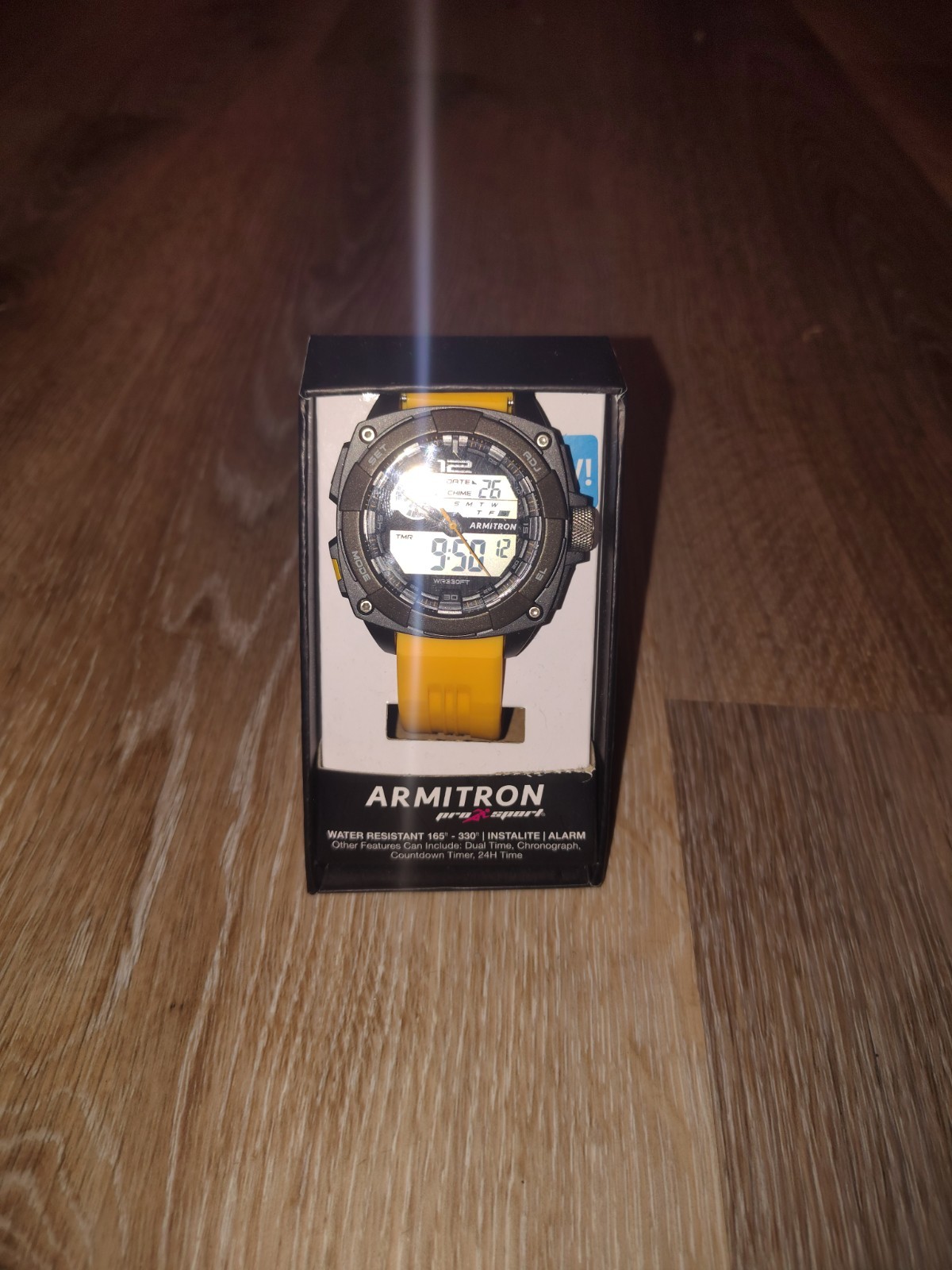 Armitron Unisex Adult Digital Sports Watch Yellow Black Wristwatch INSTALITE NEW