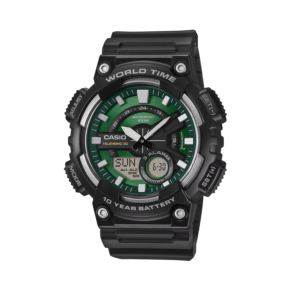 Casio AEQ-110W-3A2 Standard Analog-Digital Men’s Resin Watch
