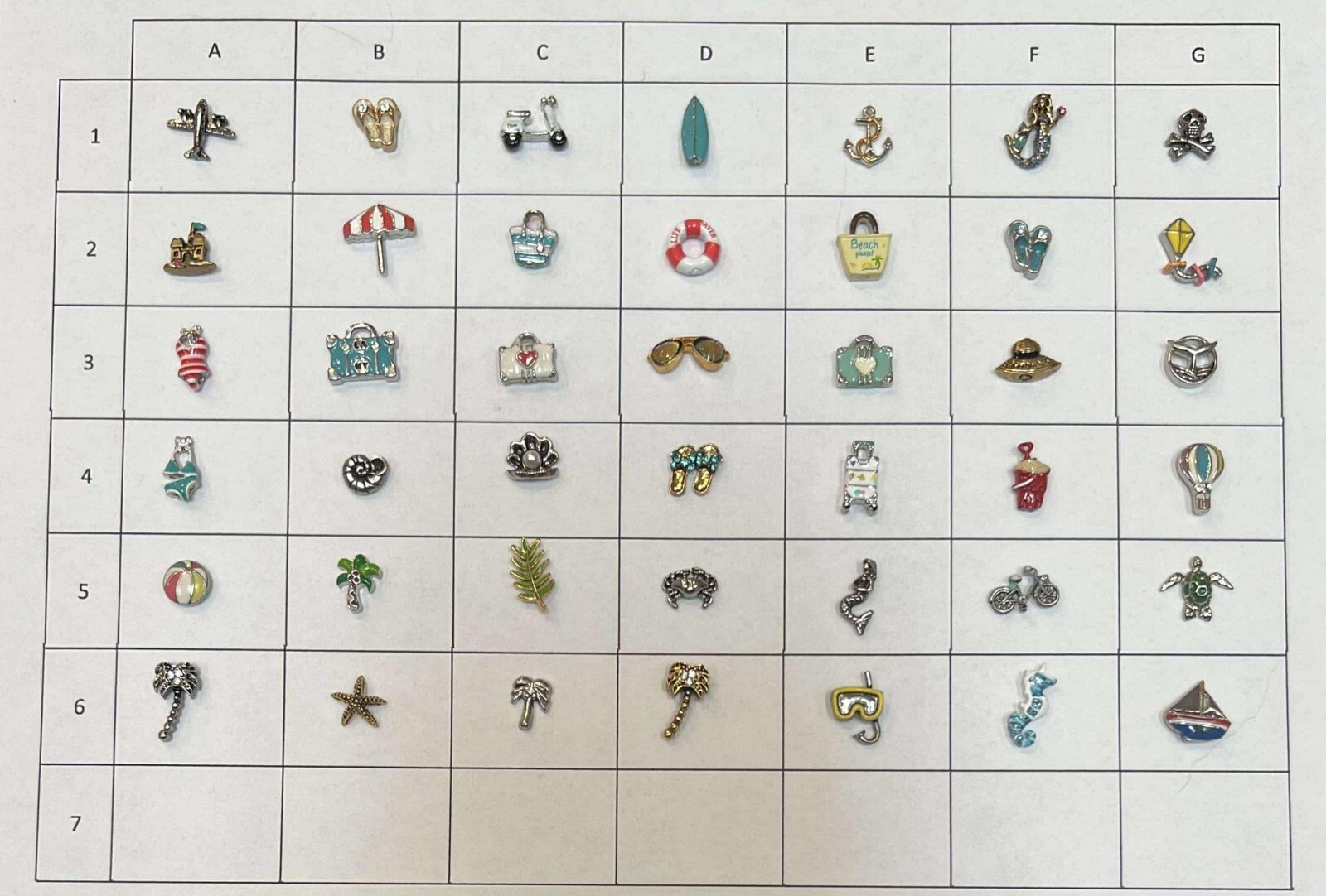 Origami Owl Charms Beach Summer Vacation Summer Ocean Travel NEW