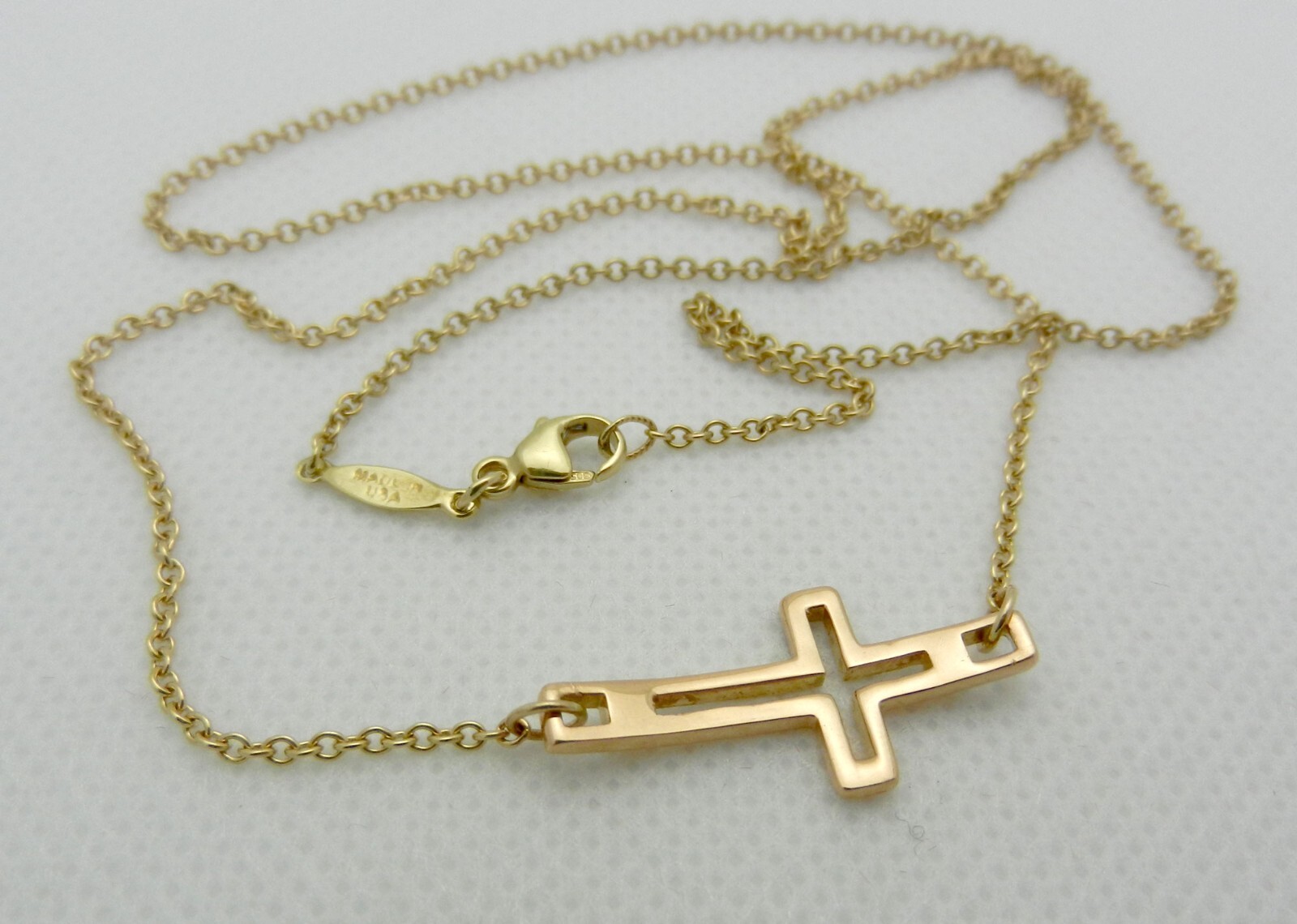 Unique Design Skeleton CROSS with Chain Necklace 22″ long 5.3 gram of 14k Gold