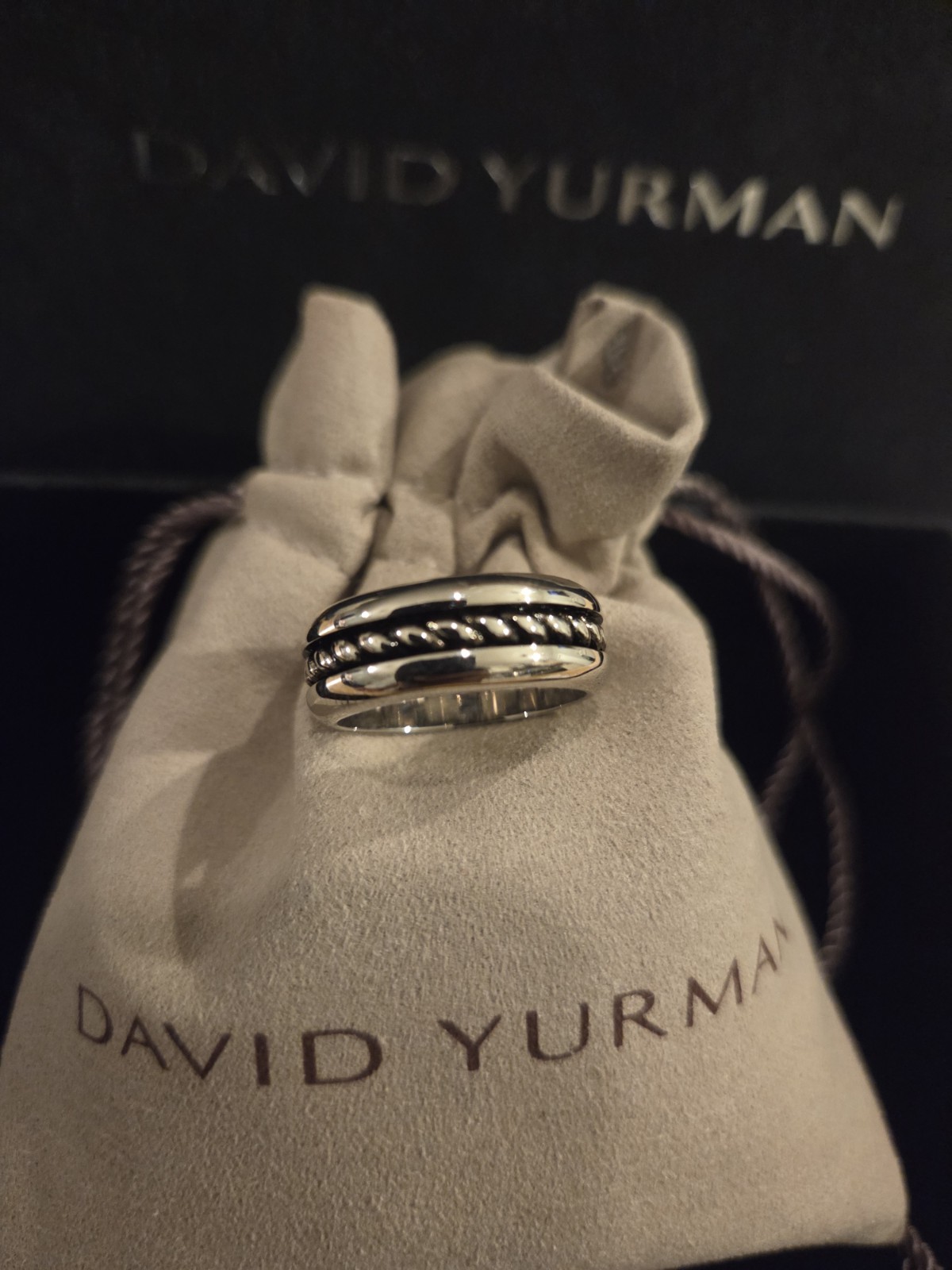 Authentic David Yurman Chevron 925 SS Unisex Ring 7
