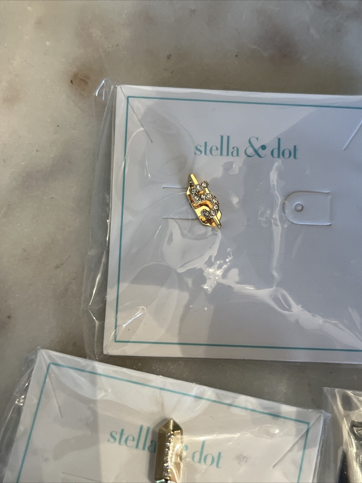 STELLA & DOT Keep Collective Silver Mesh Charm Bracelet with Charms NEW