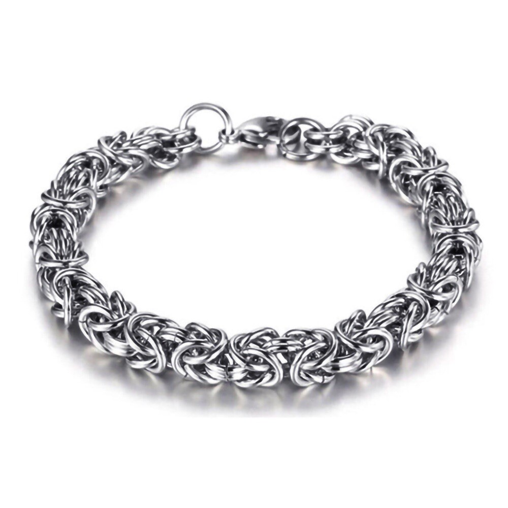 Titanium Steel Link Chain Bracelet for Men Women,Punk Hip Hop Bracelet