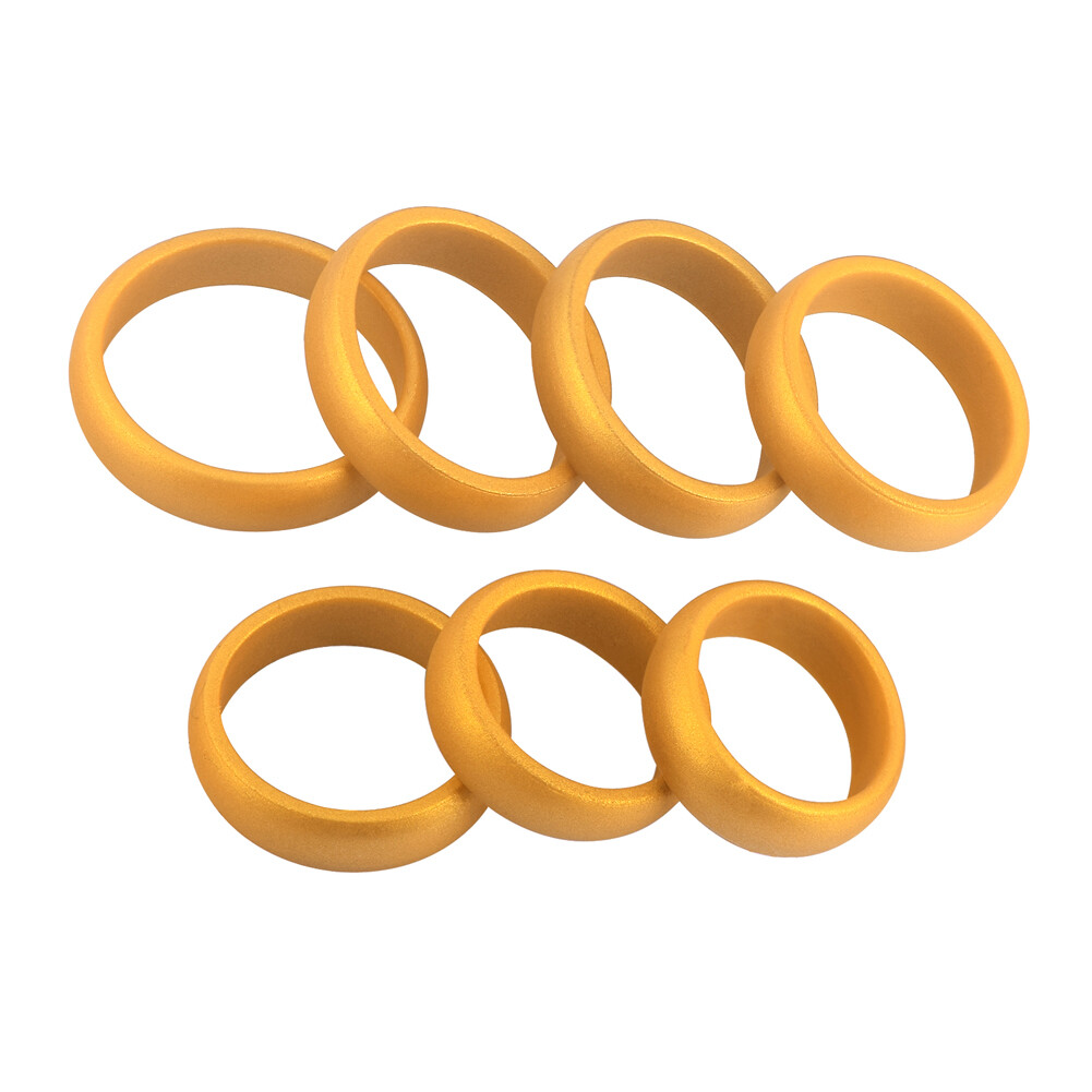 1PC Silver Gold Coppery Silicone Wedding Ring Rubber Engagement Band Size 4-10#